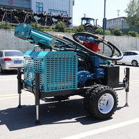Foreuse de puits d'eau SM300 de 300 m, montée sur remorque à roues, moteur diesel