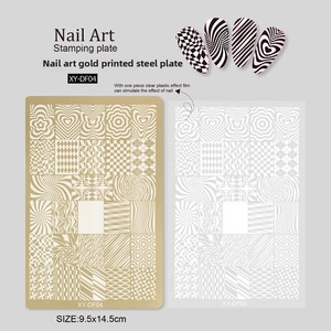 Plaques de stamping 3D pour ongles style chinois en acier inoxydable, motifs papillon, dentelle, fleur, serpent, bambou, outil écologique - Product Image 5