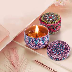 Bougies parfumées en cire de soja avec fleurs séchées DIY, vente en gros, pour mariage, anniversaire, emballage cadeau, décoration intérieure - Product Image 1