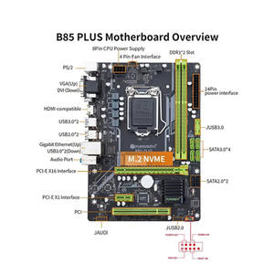 เมนบอร์ด <span class=keywords><strong>GA</strong></span>-B85M-D3V-A สก์ท็อป OEM ช่องเสียบ <span class=keywords><strong>B85</strong></span> LGA 1150 I3 i7 i5 DDR3เมนบอร์ดขนาด16กรัมจากโรงงานของแท้ - Product Image 4
