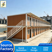 Maisons préfabriquées portables de 20 pieds, maisons miniatures mobiles, maisons modulaires en conteneurs, maisons en conteneurs détachables à 2 étages, mini-maisons