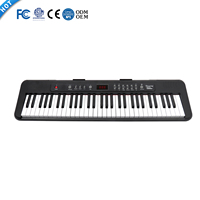 Full Size Red Beginner 61-Key Electronic Keyboard Piano with Built-In Speaker and Portable Design