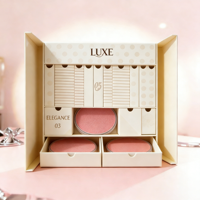 Boîte à calendrier GOTOP exquise, logo personnalisé, carton rigide recyclable, emballage cadeau de luxe, fermeture magnétique, ruban, gaufrage mat
