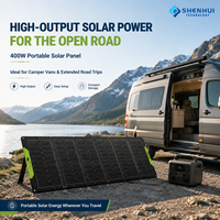 Panneau solaire portable 400W pliable monocristallin ETFE avec MC4 pour le camping, les voyages et les stations d'alimentation