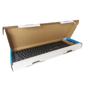 Cajas de embalaje para teclado y ratón Kraft corrugado personalizado al por mayor cajas de envío azules para electrónica de consumo - Product Image 6