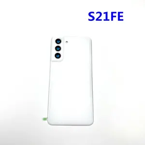 กระจก G990ด้านหลังสำหรับ <span class=keywords><strong>Samsung</strong></span> Galaxy <span class=keywords><strong>S21</strong></span> FE พร้อมเลนส์ฝาครอบแบตเตอรี่ฝาครอบด้านหลังตัวเครื่องเคสอะไหล่แถบซ่อมแซม - Product Image 4