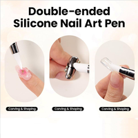 Gel de construction solide non collant pour sculpture 3D des ongles, gel UV LED non collant pour moulage, pour l'art floral des ongles, salon et DIY