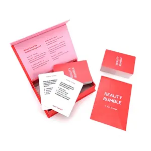निर्माता व्यक्तिगत खेल कार्ड कस्टम मुद्रण 300-350 कार्ड के साथ काले और सफेद कागज कार्ड खेल 2 टुकड़े बॉक्स