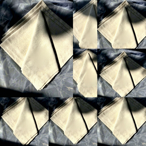 Serviettes personnalisées 100% lin faites à la main avec motifs brodés en trois dimensions, carrées 6x6 pouces, lavables en machine, décoration d'intérieur - Product Image 5