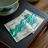 Sachet de thé café à fermeture éclair étanche recyclable personnalisé refermable emballage de qualité alimentaire Doypack pochette plate échantillon sachet de thé