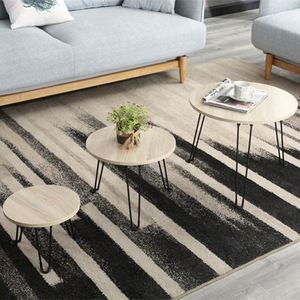 Cheap Portable Modern Metal Wire Frame Round <b>Adjustable</b> <b>Height</b> European Style Coffee <b>Table</b> for Home Office Living Room - Product Image 4