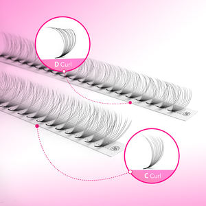 VEYES Marque privée DIY Cluster Lash Trays <span class=keywords><strong>Cheveux</strong></span> synthétiques Naturel Long Sans cruauté Brillant Double Chauffage Cils noirs faits <span class=keywords><strong>à</strong></span> la main - Product Image 4