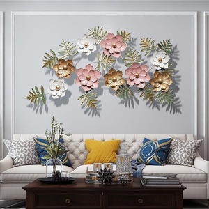 Decoración de Pared Metálica de Lujo, Escultura de Pared Metálica Dorada con Diseño Floral, <span class=keywords><strong>Reloj</strong></span> de Espejo para Sala de Estar, Dormitorio, Decoración del Hogar - Product Image 2
