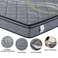 Matelas hybride King Size compressé confortable en boîte, 180*200*25 CM, avec poches, parfum lavande, pour la maison et l'hôtel