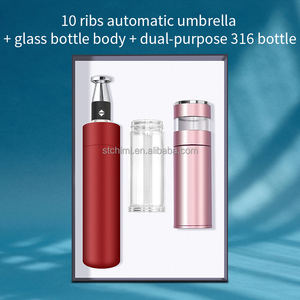 Chimi <strong>Unique</strong> Product <strong>Ideas</strong> Double Wall Glass Vacuum Cup and Umbrella for Businessmen Officers New Year Valentine Christmas <strong>Gifts</strong> - Product Image 3