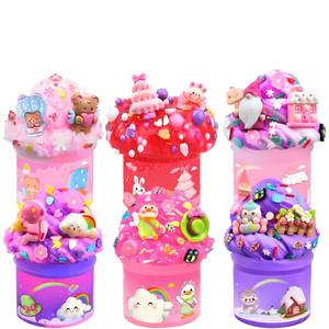 Kit de slime au beurre de dessert aux fruits Vividyne, 12 couleurs, cadeaux pour fêtes, anti-stress, pâte à modeler parfumée au sable, jouet gâteau DIY - Product Image 1