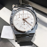 Jam Tangan Chronograph PRX Olahraga Bisnis Pria Jam Tangan Multifungsi Dial Tanggal Putih Tahan Air Jam Tangan Baja Tahan Karat Bercahaya T137