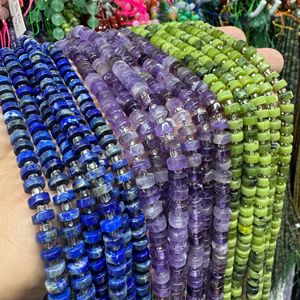 Cuentas espaciadoras sueltas Jiny <span class=keywords><strong>de</strong></span> 3x6mm, láminas finas <span class=keywords><strong>de</strong></span> lapislázuli y amatista, <span class=keywords><strong>jade</strong></span> semielaborado para pulseras y collares DIY - Product Image 1