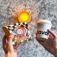 Boîte personnalisée biodégradable et écologique en carton blanc jetable en forme de coussin pour burrito et frites, idéale pour l'emballage alimentaire à emporter