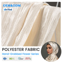 Tissu en satin de polyester froissé à motif floral 1011, anti-statique et respirant, idéal pour la confection de Shayla, Kaftan et Saree