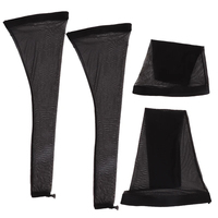 Bonnet en spandex pour tresses et chignons, noir, 70 cm, pour tresses en chaussette, cylindre pour chignon, manchon de protection pour tissages, filet à cheveux, bonnet