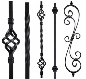 Modern Indoor Satin-Finish Wrought Iron <strong>Stair</strong> Railing Baluster Skinny Basket Design Steel Decorative <strong>Stair</strong> <strong>Parts</strong> for Decks - Product Image 1