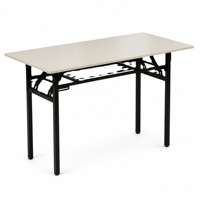 Table pliante portable en MDF, bureau rectangulaire avec cadre en fer, surface pliable pour économiser de l'espace, pour la maison, le bureau, l'extérieur