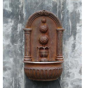 <span class=keywords><strong>Fontaine</strong></span> murale extérieure de luxe en résine imitation pierre, style méditerranéen classique, avec cascade d'eau pour cour. - Product Image 5