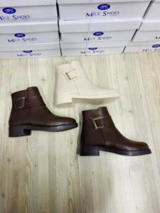 Bottes pour femmes à boucle et fermeture éclair, bottes décontractées à talon court, chaussures 5 cm 36-40, fabriquées en Turquie - Product Image 3