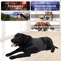 Gilet apaisant pour chien à compression – Veste anti-stress pour le calme et le soulagement de l'anxiété de séparation et des feux d'artifice – Manteau apaisant pour animaux effrayés