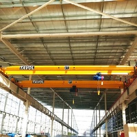 10t Single Girder Overhead Crane for Warehouse, CE Bridge Crane with Electric Hoist, LDE Type Workshop Factory Industrial Crane