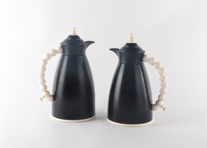 Ensemble Dallah Arabe Moderne 1L 0.7L, Carafe Isotherme Finition Mate avec Poignée Perlée pour Thé et <span class=keywords><strong>Café</strong></span>, Maintien Chaud/Froid, Promotion Ramadan - Product Image 2