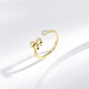 factory price plata 925 silver dainty stackable small ring fine 18k gold plated engraved kids shell heart <b>cheap</b> rings <b>for</b> <b>girls</b> - Product Image 5