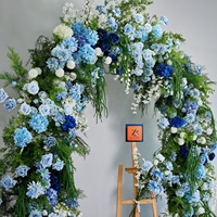 Fait à la main Jungle mariage arc verdure forêt Floral soie artificielle plantes vertes violet Rose fleur arc pour Pâques Halloween