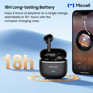 หูฟังไร้สาย Miccell Wholesale TWS แบบกึ่งใส่ในหู เสียงสเตอริโอคุณภาพสูง HIFI บลูทูธ <span class=keywords><strong>6</strong></span>.0 สำหรับฟิตเนสและกีฬา - Product Image 3