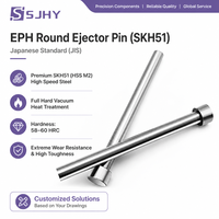 Pasador Expulsor de Alta Calidad Marca SJHY Modelo SKH51 Estándar JIS Cabeza T4 58-62 HRC para Componentes de Moldeo por Inyección de Plástico