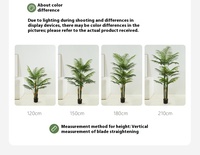 Grande plante artificielle verte en vrac anémone debout au sol en pot pour salon ornements décoratifs réaliste faux arbre palmier