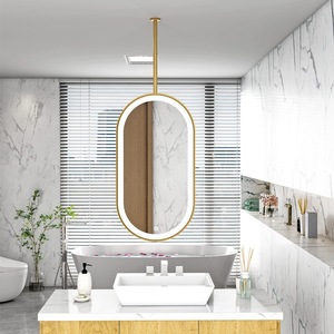 Espejo Luminoso de Doble Cara Colgante, Diseño Nórdico en Forma de U para Baño y Barbería, Uso en Maquillaje - Product Image 2