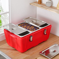 Conteneur de stockage alimentaire, baril isotherme d'extérieur, ensemble chauffe-plat, récipient alimentaire