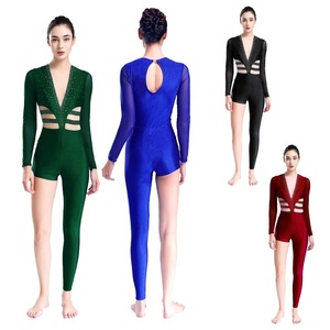 Ropa de baile personalizada al por mayor, trajes de baile de escenario, monos para mujer, ropa de actuación, leotardos, ropa de gimnasia - Product Image 1