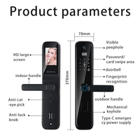 Interphone vocal sonnerie sonnette caméra oeil de chat serrure intelligente Tuya Wifi serrure de porte numérique maison appartement serrure de sécurité