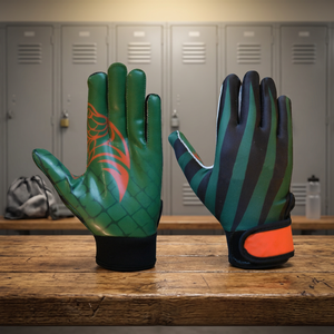 Gants de sport en cuir synthétique pour l'extérieur, à fermeture auto-agrippante, pour le football américain (gardien de but et receveur), prix usine - Product Image 3