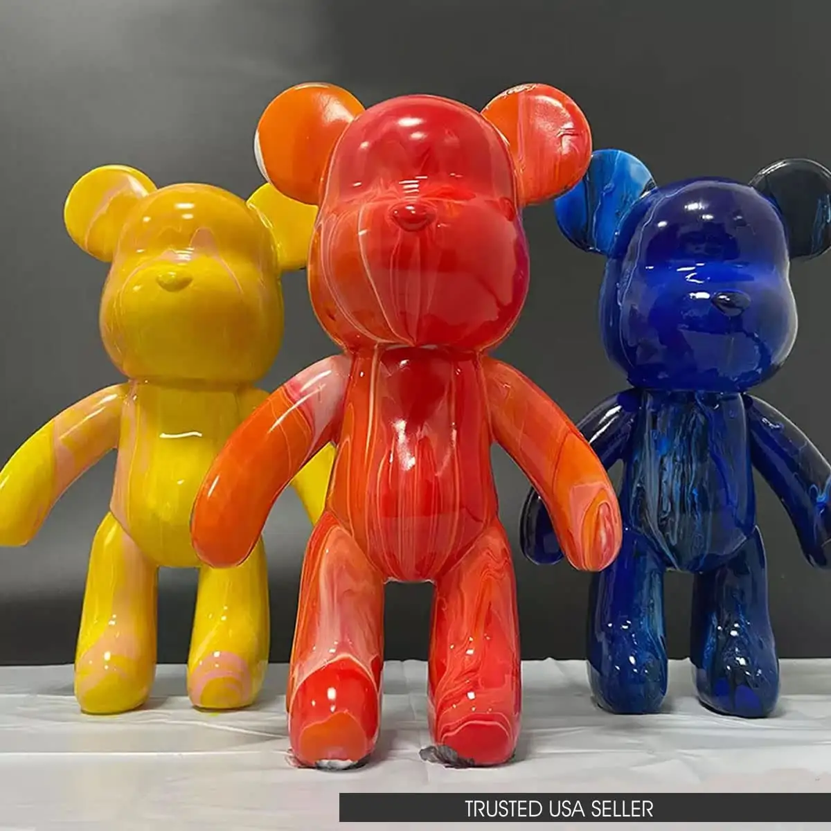 Fluid bear white embryo paint set fluid violent bear DIY toys handmade creative hand-made ornaments DIY Acrylic Paint