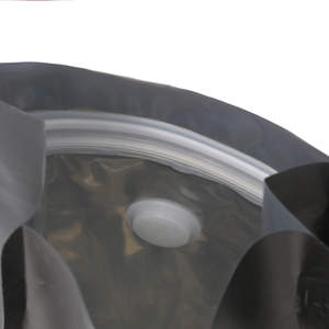 Baixo MOQ 8oz 250g Matte Black Flat Bottom Coffee Packaging Bags com válvula unidirecional e zíper lateral - Product Image 5