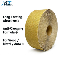Rouleau de mousse abrasive flexible en oxyde d'aluminium jaune pré-découpé 115mm*25M pour ponçage manuel automobile, meubles, cloisons sèches, métal, bois - OEM