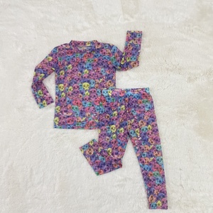 Pankai Tùy Biến Mama Và Tôi Phổ Biến Mô Hình Phương Tây Màu Lưới Top Phong Cách Phương Tây In Dài Tay Áo Lưới Bodysuit - Product Image 3