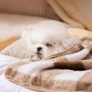 ผ้าห่มลายสก็อตสำหรับสุนัขและแมวทุกขนาด ใช้ในบ้าน นุ่มสบาย เป็นมิตรกับสิ่งแวดล้อม หรูหรา - Product Image 2