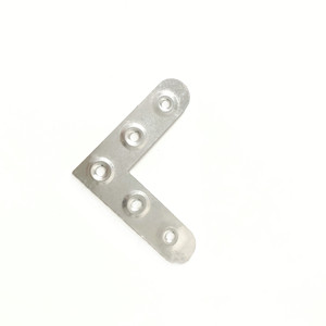 Soporte de hierro en ángulo recto de 90 grados para fijación de mesas y sillas, en forma de L, color plateado - Product Image 3