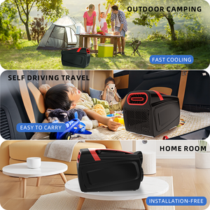 Peirhw Xách Tay Đôi Xả Điều Hòa Không Khí Cho Du Lịch Ngoài Trời Cắm Trại Mới 12V/24V-110V/220V Lều Điều Hòa Không Khí Pin - Product Image 3