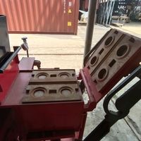 Idées de machine pour petites entreprises ciment sable argile rouge terre terre machine de fabrication de blocs de briques à emboîtement hydraulique brique pressée
